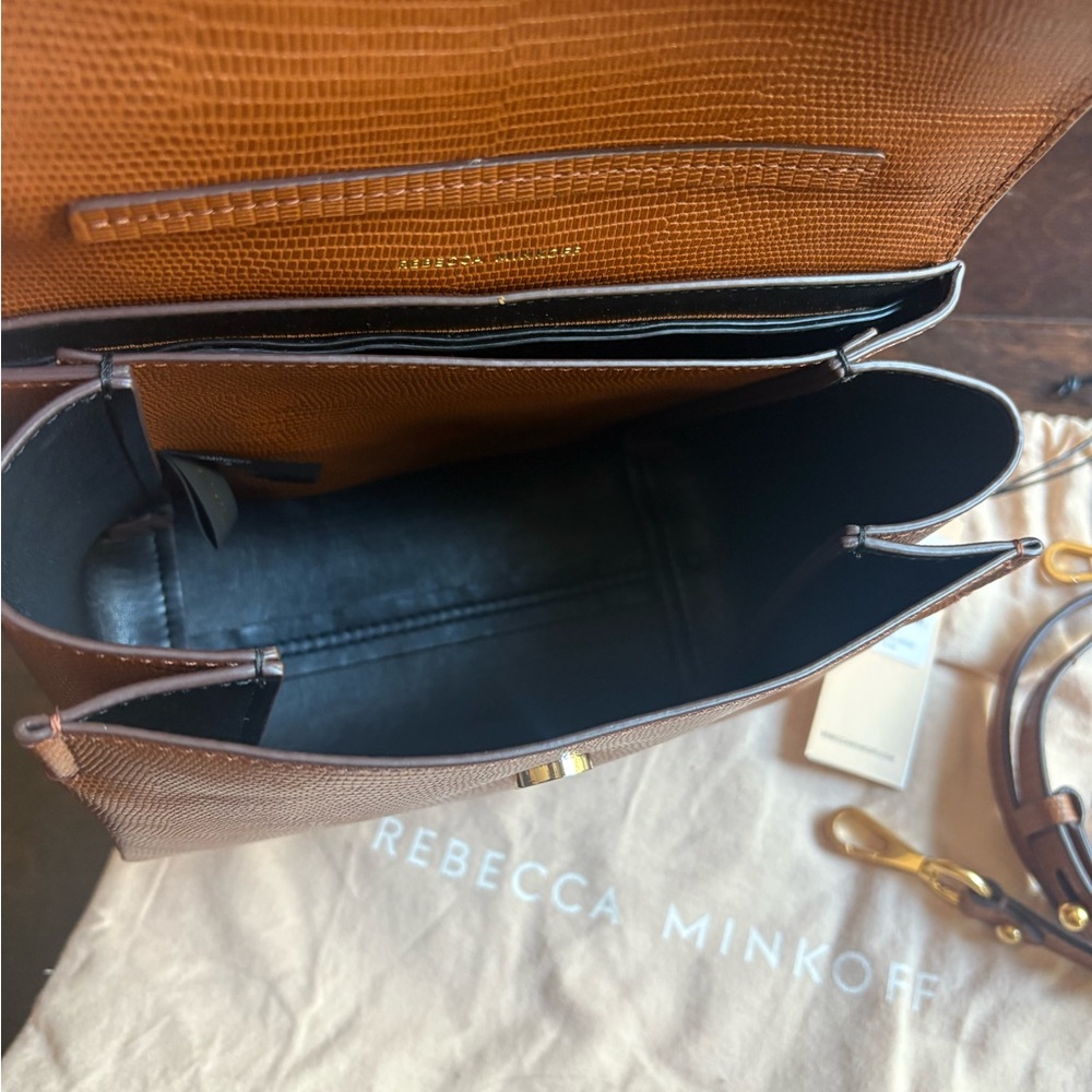 Rebecca Minkoff chain top handle bag tan caramel - Picture 5 of 6